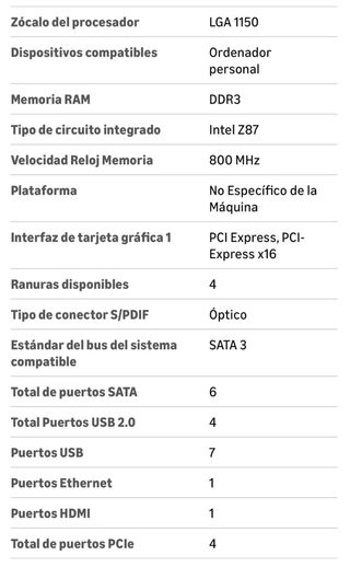Placa Base MSI Z87M-G43 Micro ATX DDR3