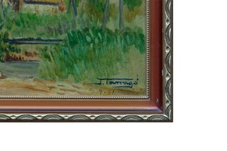 Dipinto su tela - Paesaggio rurale con casa