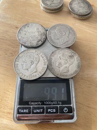 Duros de Plata, monedas de 5 pesetas
