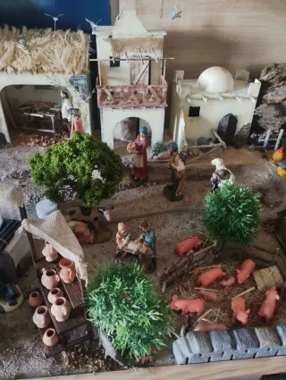 Belén grande hecho a mano