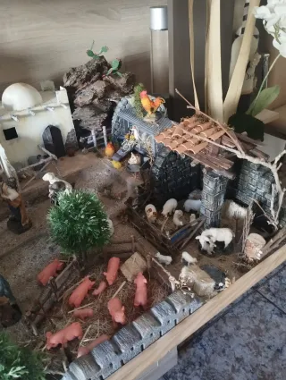 Belén grande hecho a mano