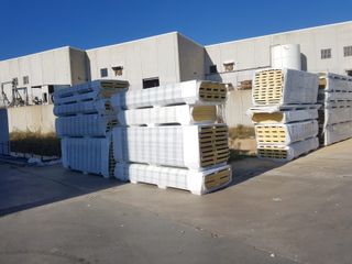 Panel sándwich cubierta 12m de largo Blanco 30mm