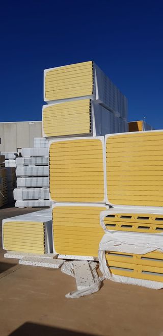 Panel sándwich cubierta 12m de largo Blanco 30mm