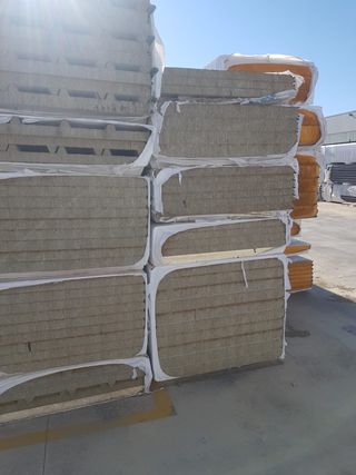 Panel sándwich cubierta 12m de largo Blanco 30mm