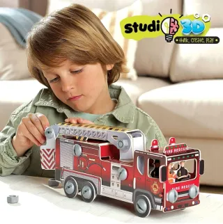 Kit Construcción 3D Camión Bomberos Educa