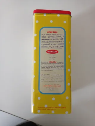 Bote metálico Cola Cao vintage