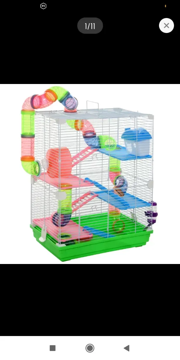 Jaula hámster túneles y plataformas