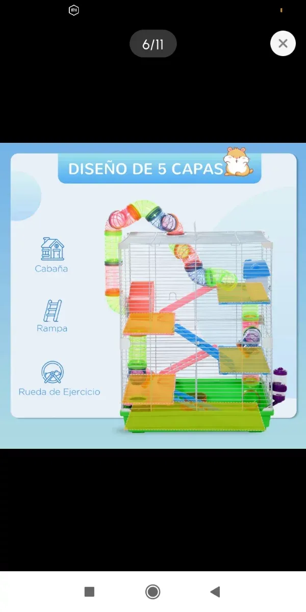 Jaula hámster túneles y plataformas