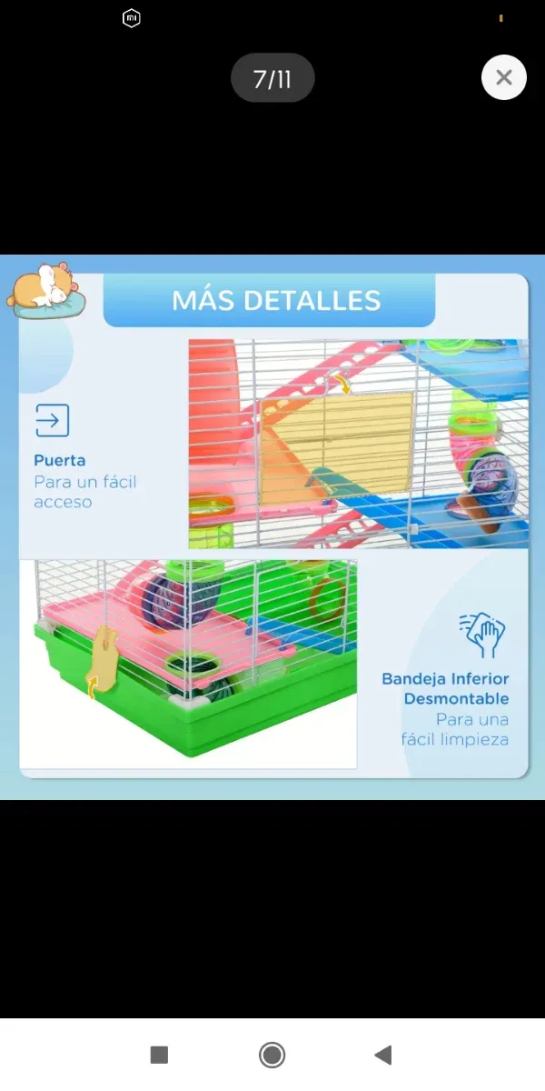 Jaula hámster túneles y plataformas