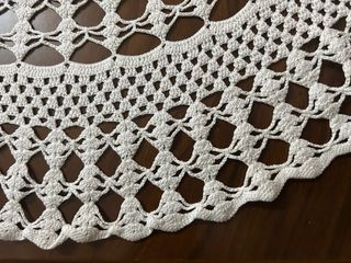 Tapete redondo crochet mesa camilla