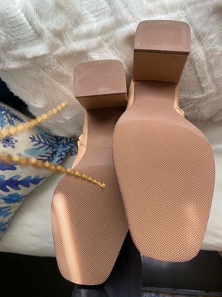 Botines Uterque con cadenitas, camel, t 36