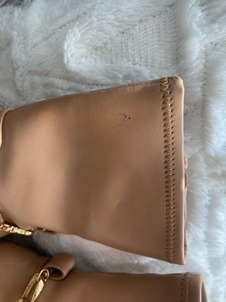 Botines Uterque con cadenitas, camel, t 36