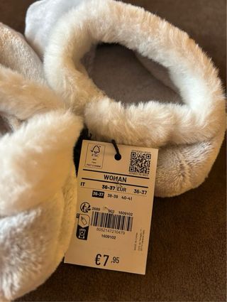 Pantofole donna OVS 36/37 grigie argento