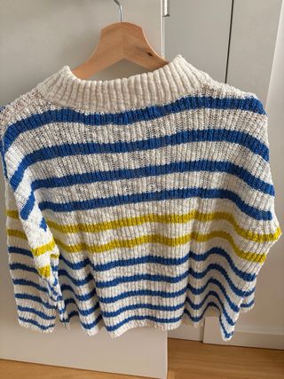 Jersey de rayas azul y blanco