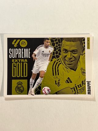 Cromo Mbappe Supreme Extra Gold Panini