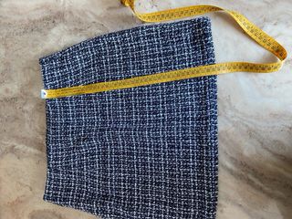 Falda cuadros azul y blanco