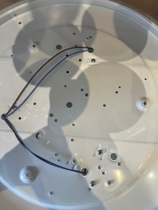 Plafón de techo 50cm cristal y metal