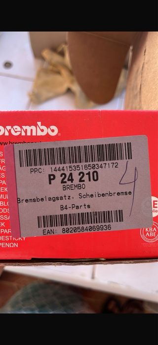 Pastillas Freno Brembo P 24 210 Ford Fiesta VII