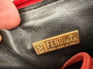 Borsa Fendi Rossa Coccodrillo