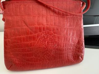 Borsa Fendi Rossa Coccodrillo