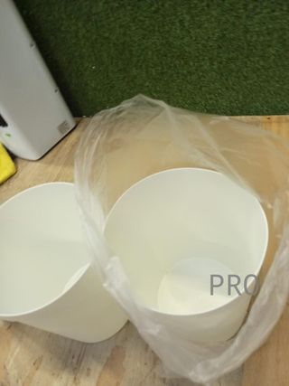 Set di 3 cestini Cetomo da 7,2 l - Per bagno, cucina, ufficio e camera da letto - Bianco