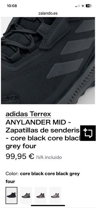 Adidas ZAPATILLA TERREX ANYLANDER MID RAIN.RDY HIK