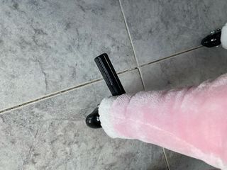 Caballito de peluche rosa