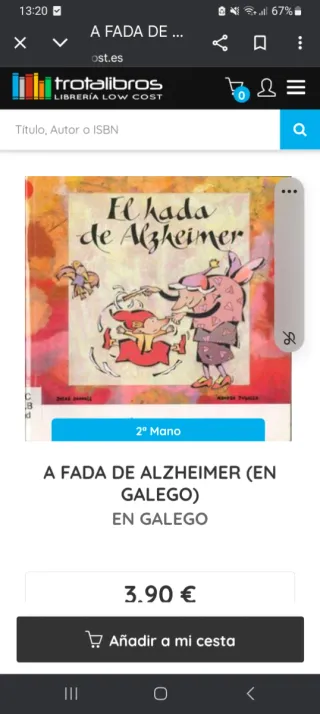 Cuento infantil gallego A Fada de Alzheimer