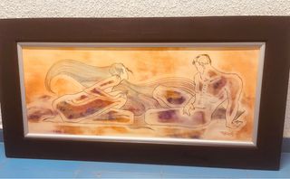 Cuadro abstracto figuras humanas