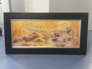 Cuadro abstracto figuras humanas