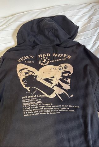 Sudadera Lois Hombre Negra con Capucha