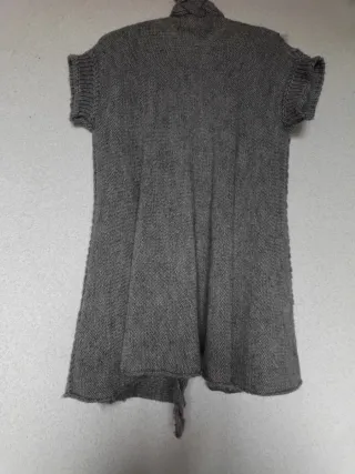 Chaleco largo mujer gris talla única