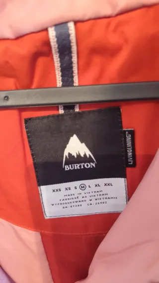 Chaqueta Burton Nieve naranja y Blanca