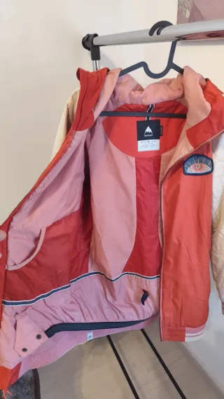 Chaqueta Burton Nieve naranja y Blanca