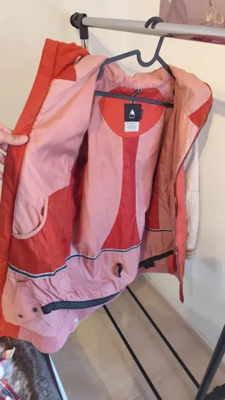 Chaqueta Burton Nieve naranja y Blanca