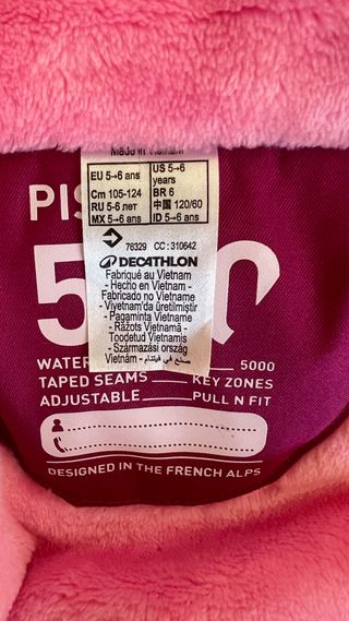 Abrigo/Pantalón Wedze Niña Rosa y Morado 5-6 años