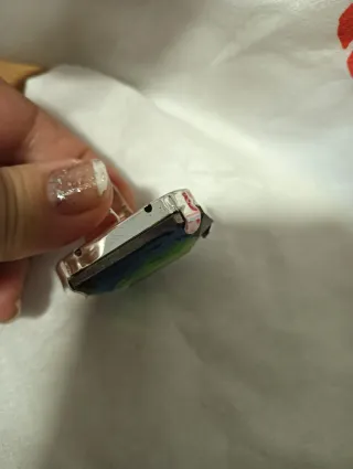 Anillo Rectangular Cristal Multicolor