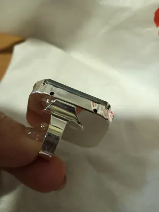 Anillo Rectangular Cristal Multicolor