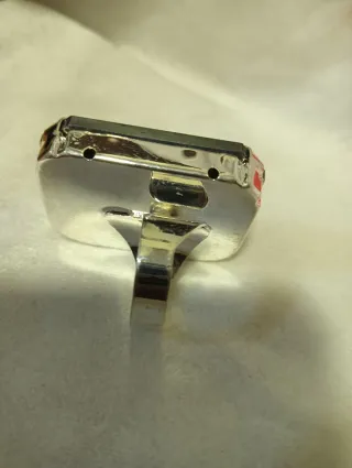 Anillo Rectangular Cristal Multicolor