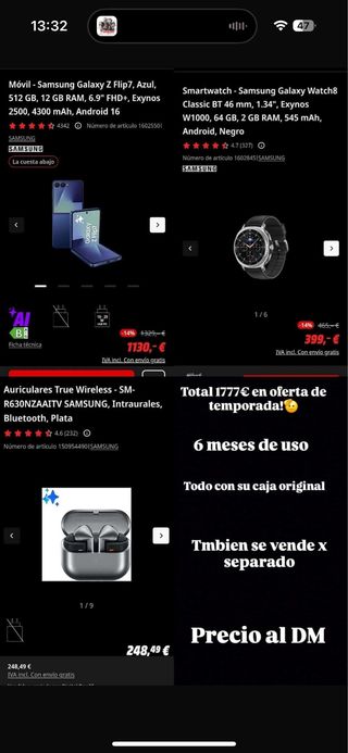 Samsung Galaxy Z Flip7 y Watch8