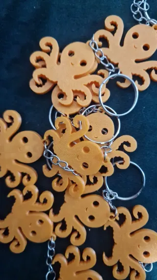 Llaveros Pulpo Naranja