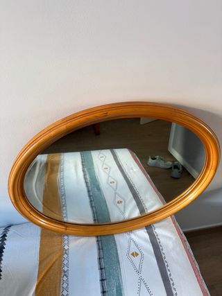 Espejo Ovalado Madera