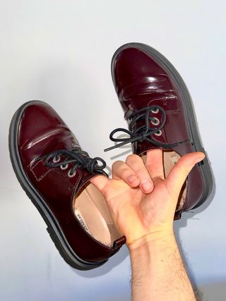 Zapatos Derby Pull&Bear burdeos