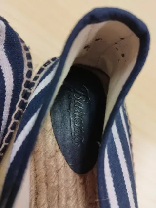 Alpargatas Rayas Azul Blanco made in Spain