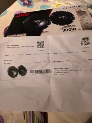 Altavoces JVC CS-J1720X 300W