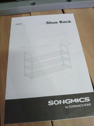 Zapatero SONGMICS 3 Livelli in Metallo Grigio