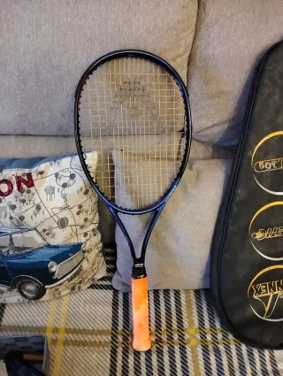 Raqueta de tenis azul,marca head