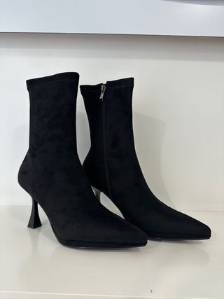 Botín ante negro tacón plataforma T39