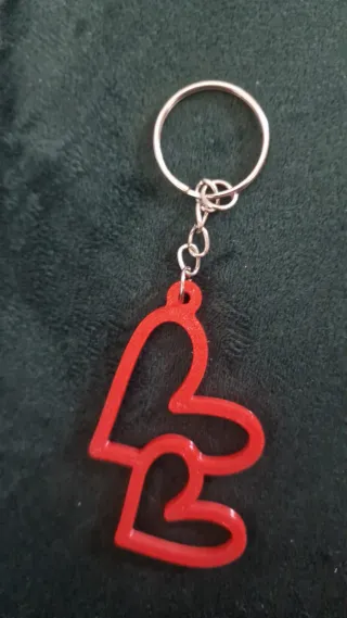 Llavero Corazones Rojos