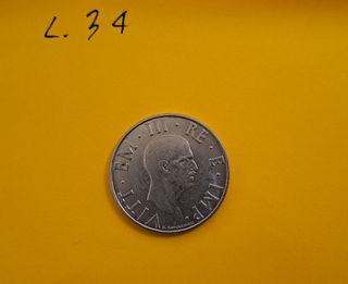 2 Lire aquila 1939 Vittorio Emanuele III L34